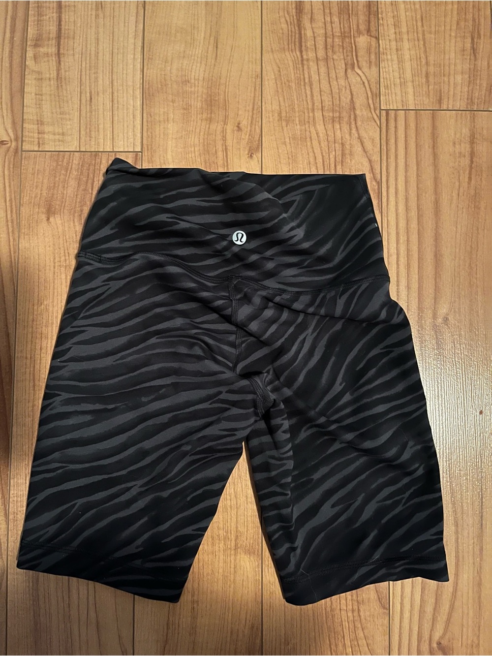 Lululemon Black Zebra Print High-Rise Shorts